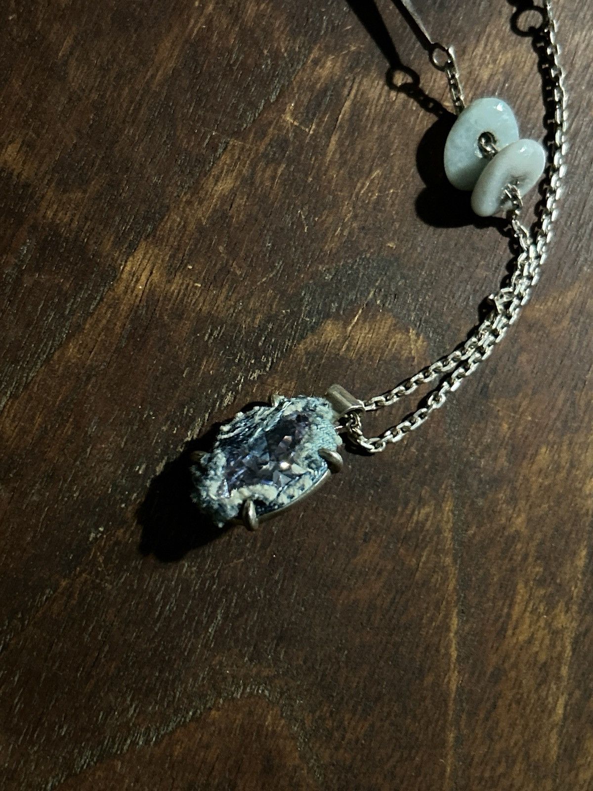 Other Sweet lime juice silver gem denim necklace Size ONE SIZE - 4 Thumbnail