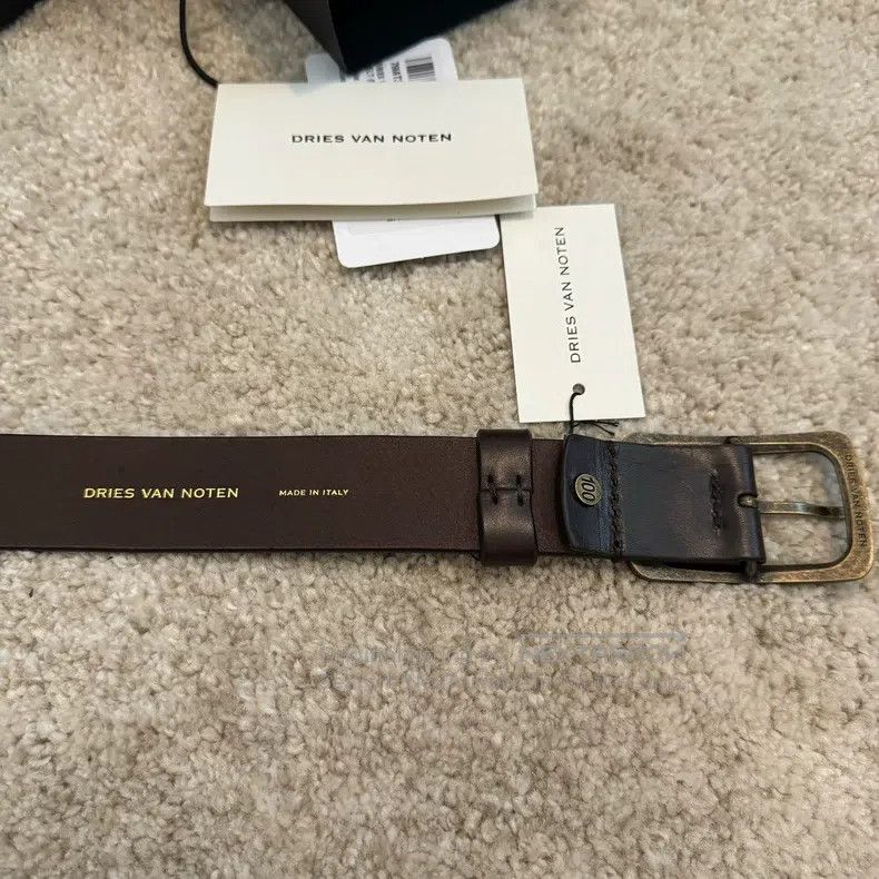 Dries Van Noten Dries Van Noten Distressed Brown Leather Buckle Belt Size ONE SIZE - 6 Thumbnail