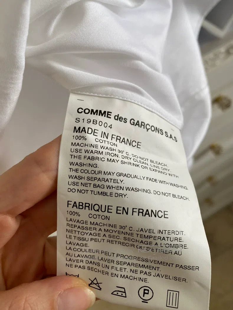 Comme des Garcons Comme Des Garcons White Gathered Shirt Size XS / US 0-2 / IT 36-38 - 5 Thumbnail
