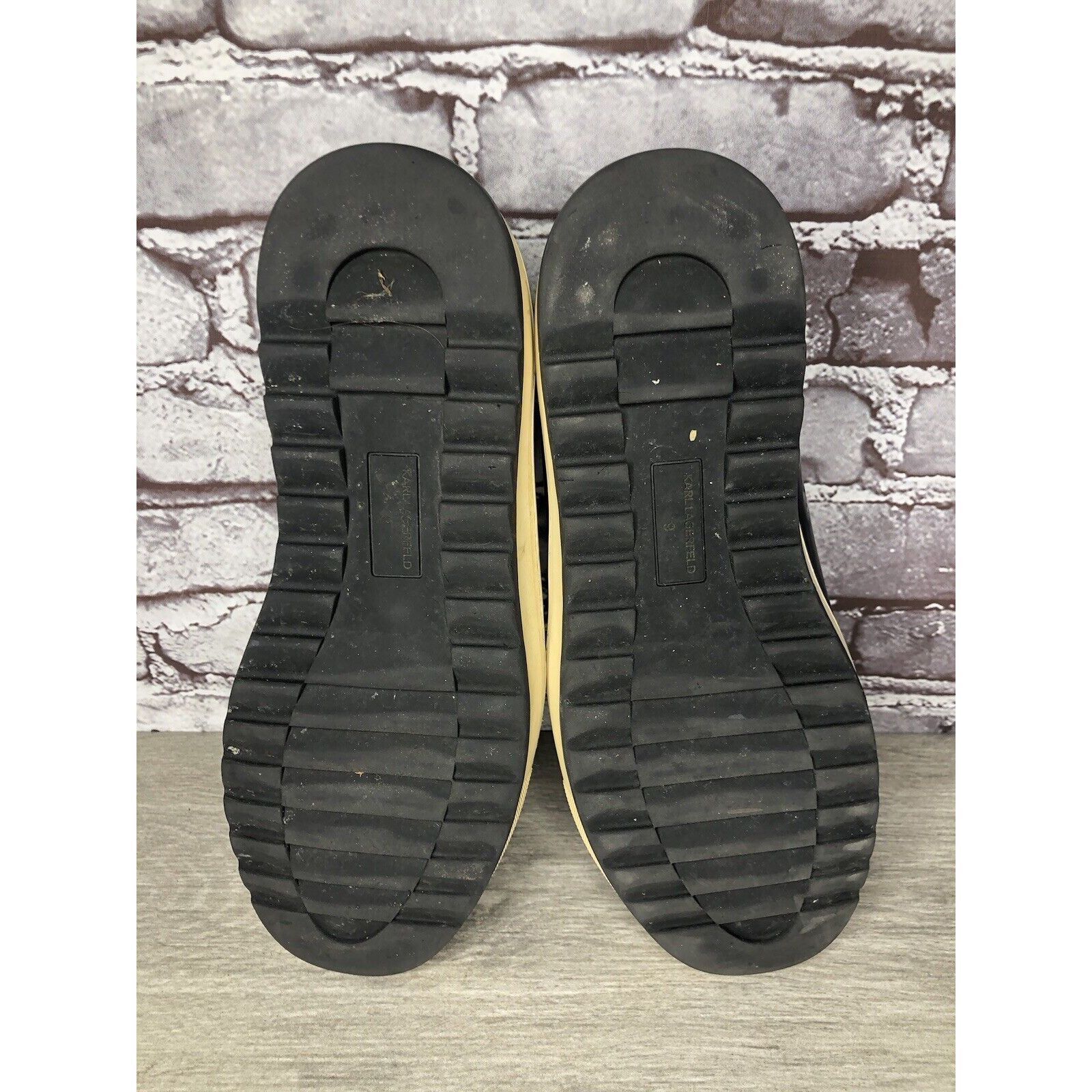 Karl Lagerfeld KARL LAGERFELD Navy Blue Patent Leather Lace Up Sneakers Sho Size US 9 / EU 42 - 7 Thumbnail