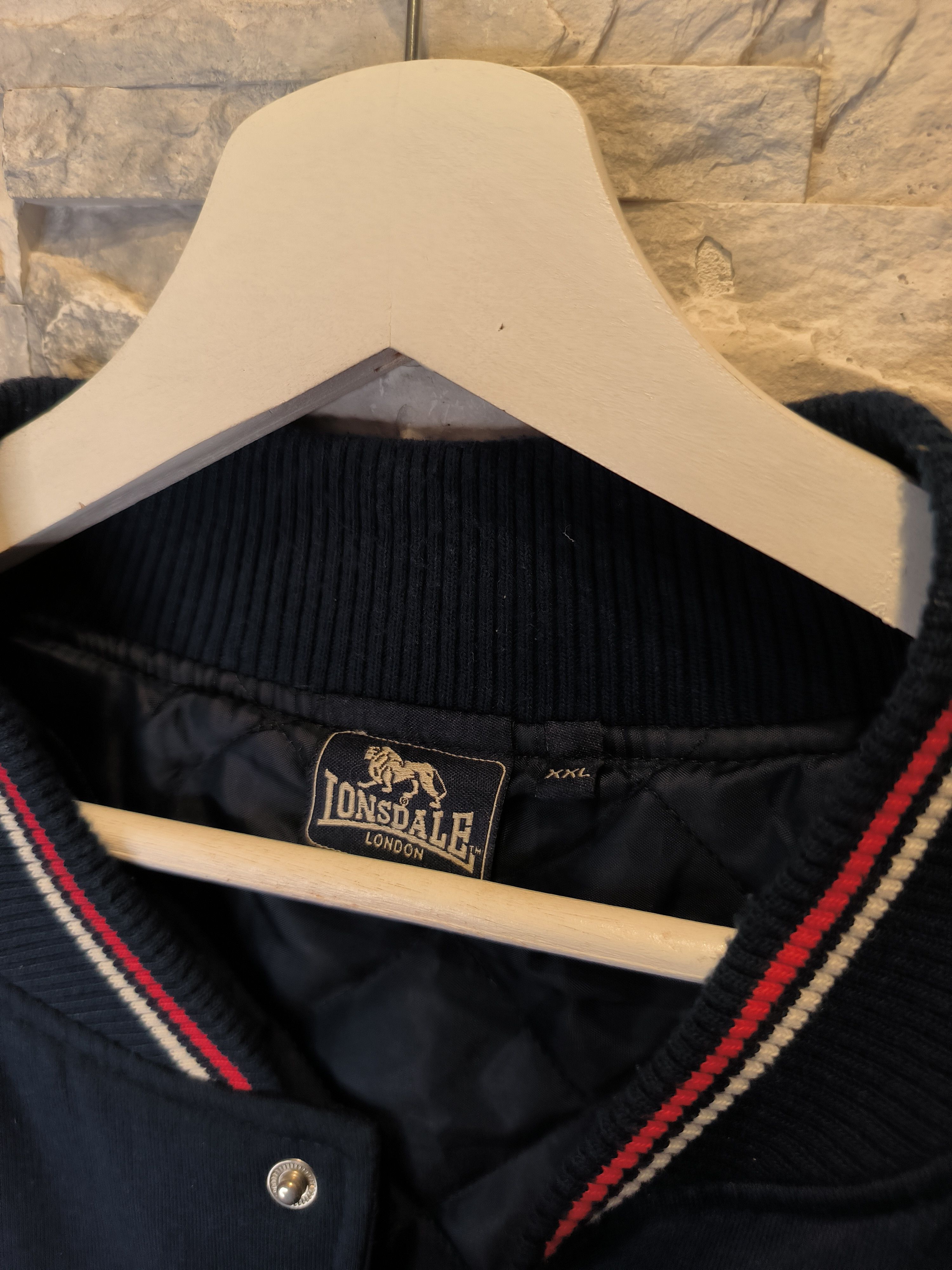 Lonsdale Vintage Lonsdale Varsity Bomber Jacket Logo Size US XL / EU 56 / 4 - 6 Thumbnail