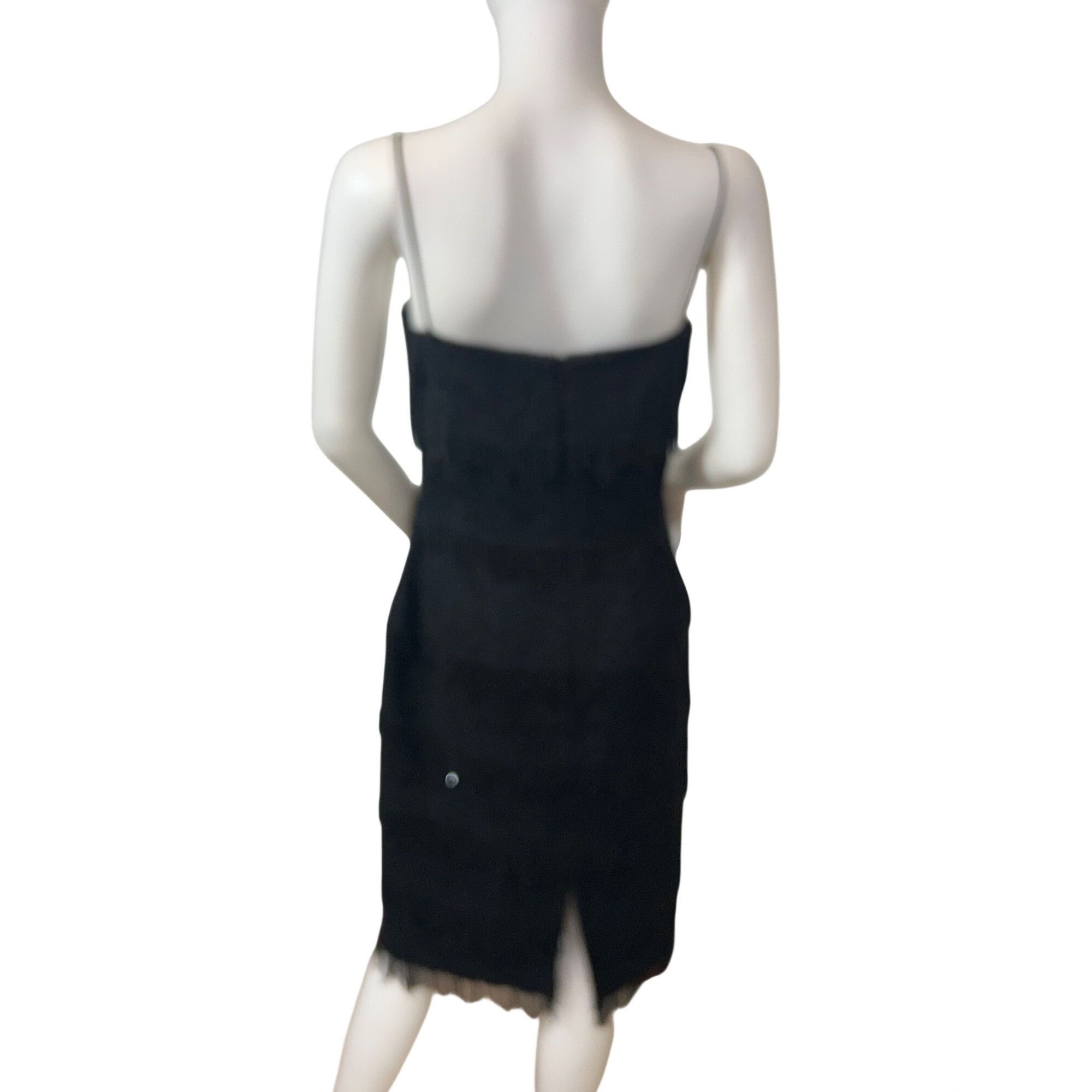 Other Carmen Marc Valvo Black Dress 8 Sheath Flapper Style Tiered Size M / US 6-8 / IT 42-44 - 3 Thumbnail