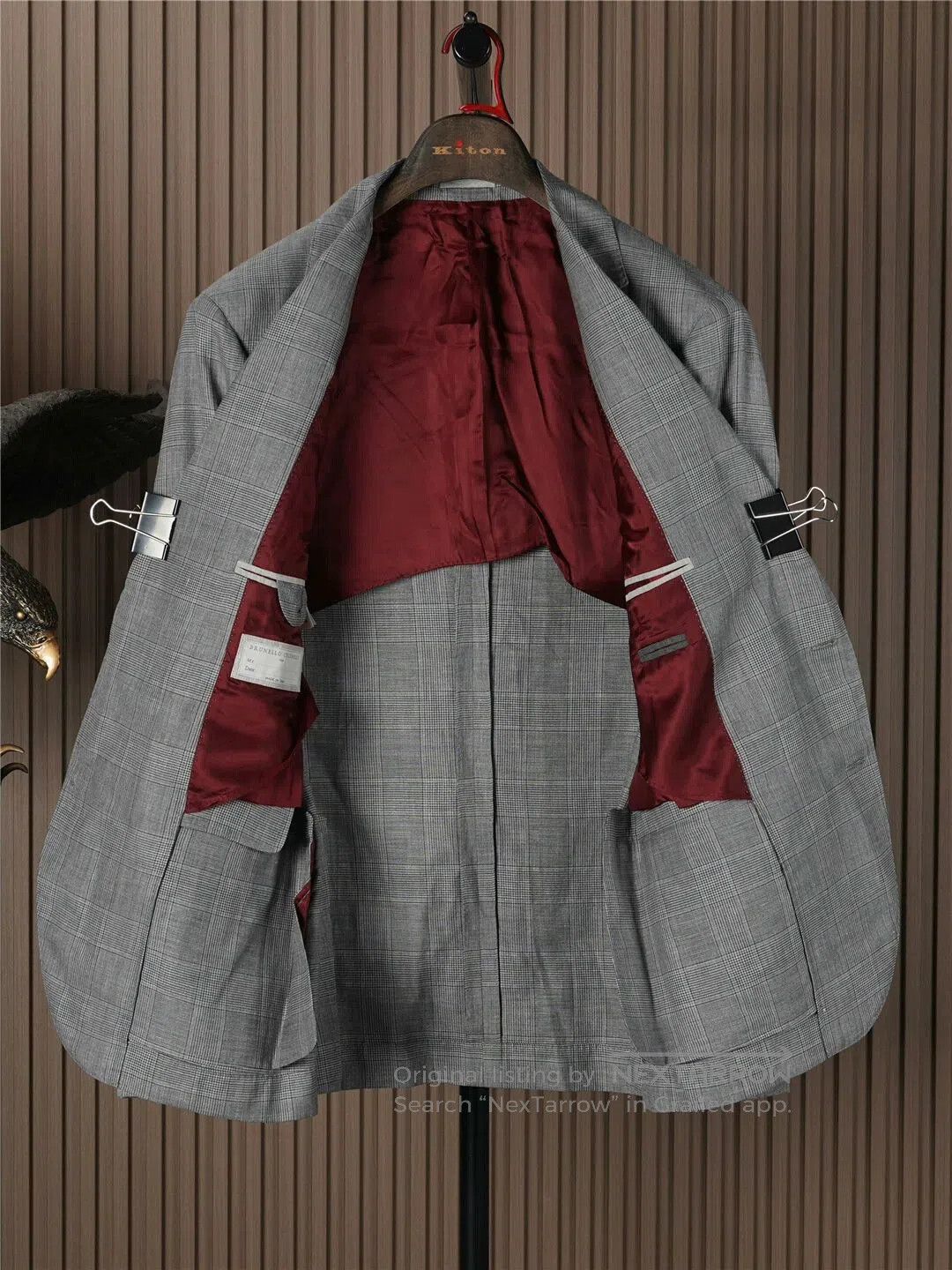 Brunello Cucinelli Brunello Cucinelli Men's Gray Plaid Suit. Size US M / EU 48-50 / 2 - 2 Thumbnail