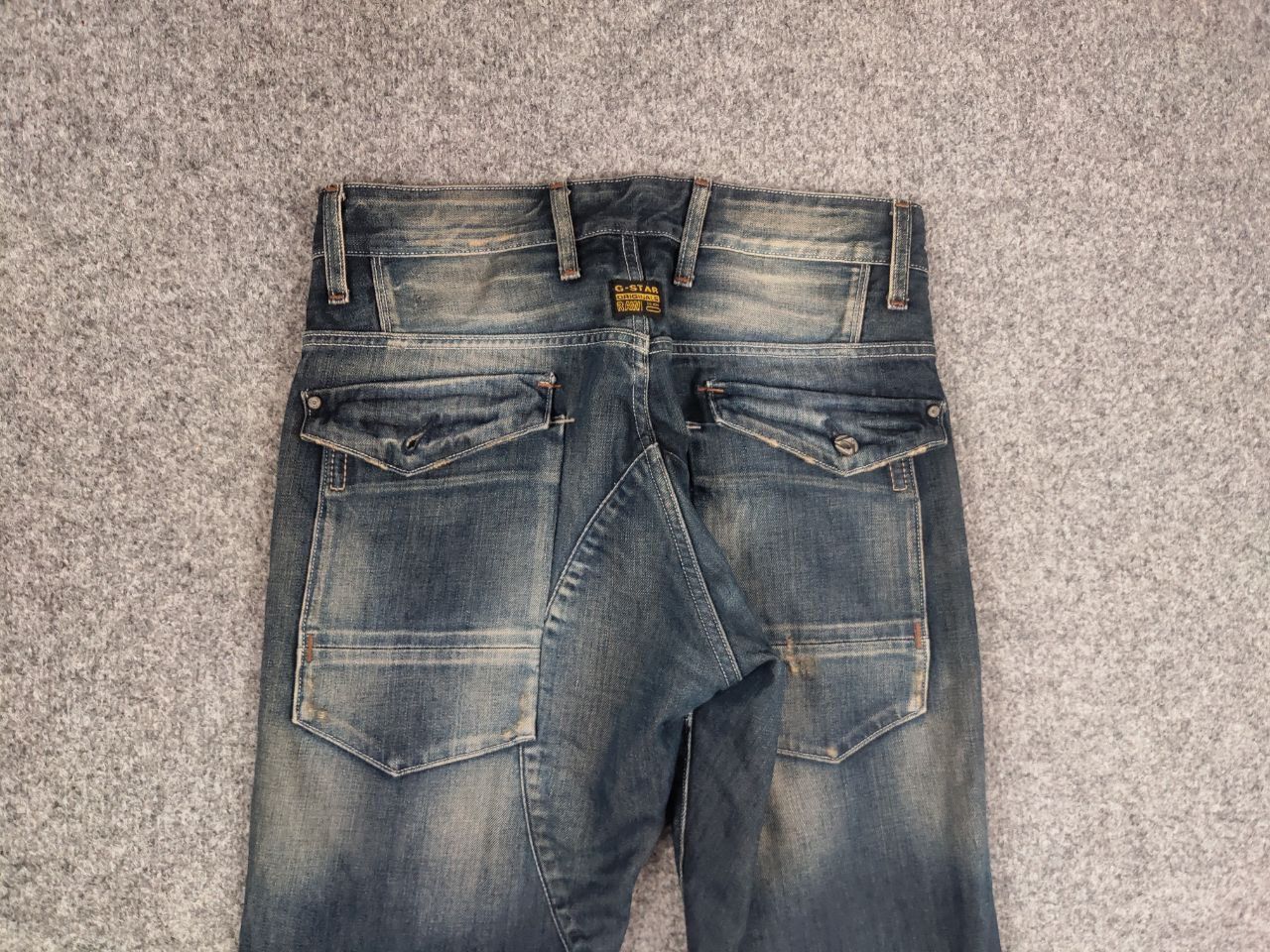 If Six Was Nine Vintage G Star Raw General 5620 3D Cargo Faded Denim jeans Size US 31 - 9 Thumbnail
