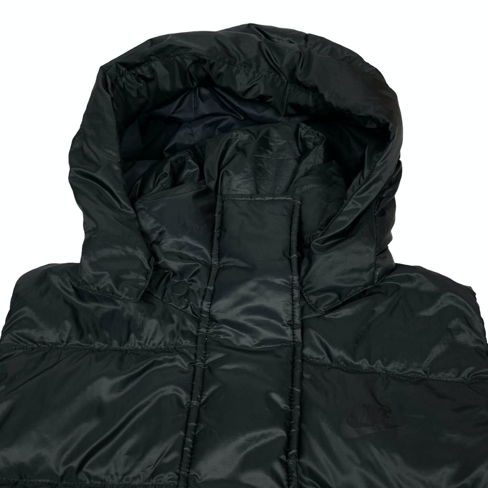 Nike Nike Women's Black Full Zip Hooded Down Puffer Vest Small Size S / US 4 / IT 40 - 3 Thumbnail