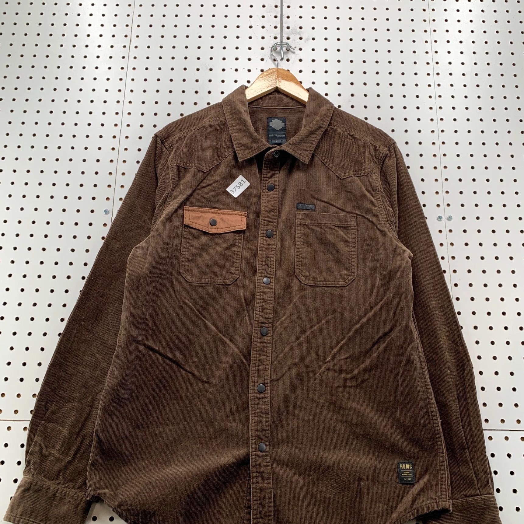 Harley Davidson VINTAGE Harley-Davidson Brown Corduroy Button-Up Shirt Men Large Padded Long Sleeve Motorcycle Size US L / EU 52-54 / 3 - 6 Thumbnail
