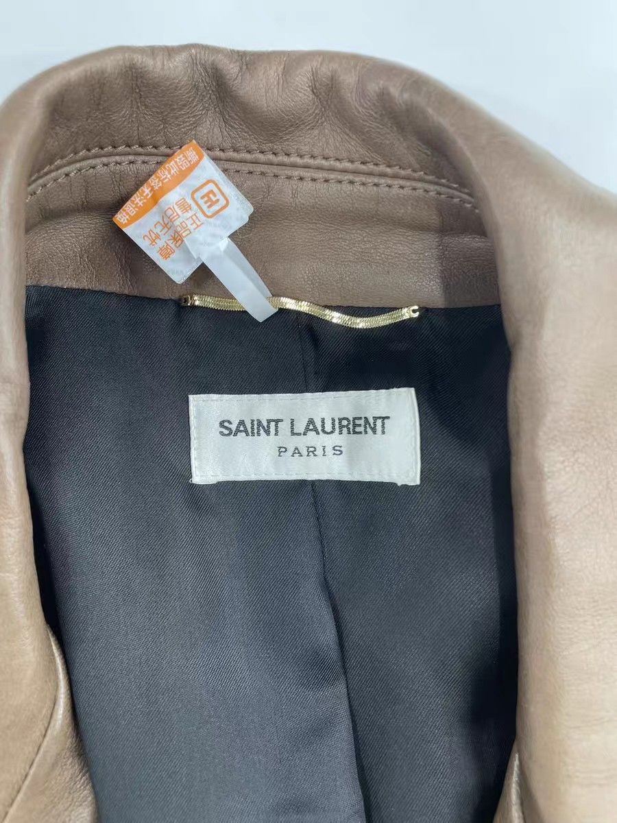 Yves Saint Laurent YSL Vintage Brown Lambskin Leather Jacket. Size S / US 4 / IT 40 - 6 Thumbnail