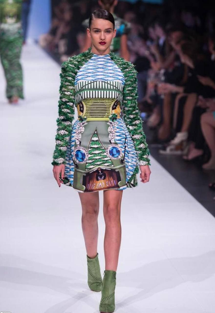 Grailed AUTUMN/WINTER 2013 MARY KATRANTZOU SILK DESIGN GRAPHIC DRESS Size L / US 10 / IT 46 - 2 Thumbnail