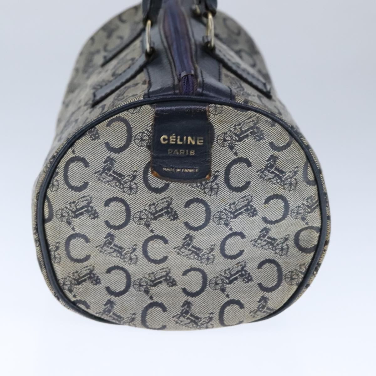 Celine CELINE C Macadam Canvas Hand Bag Navy Size ONE SIZE - 4 Thumbnail
