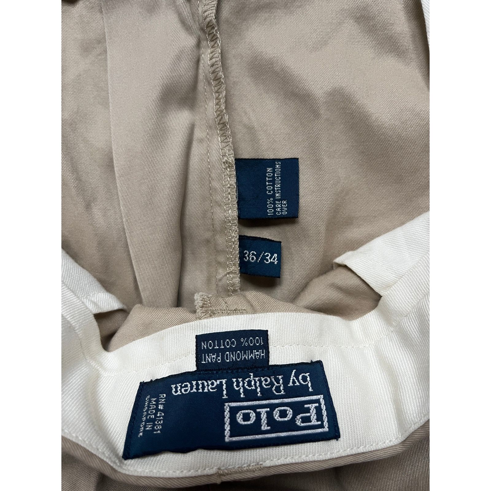 Polo Ralph Lauren Polo by Ralph Lauren Hammond Chino Trouser Pants Beige Size US 36 / EU 52 - 7 Thumbnail