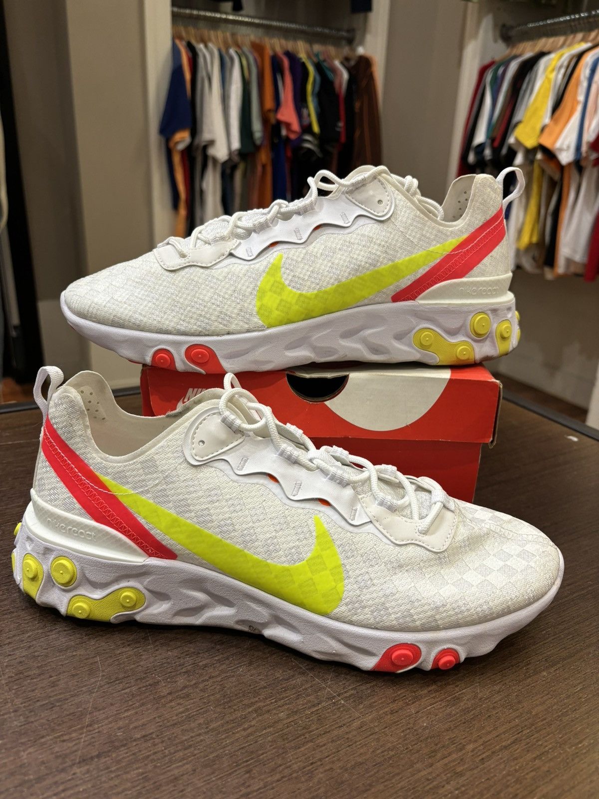 Nike Nike React Element 55 Crimson Volt Grailed