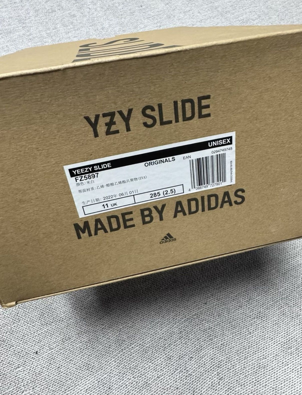 Adidas Adidas Yeezy Slide Bone FZ5897 K37 Size US 11 / EU 44 - 4 Thumbnail