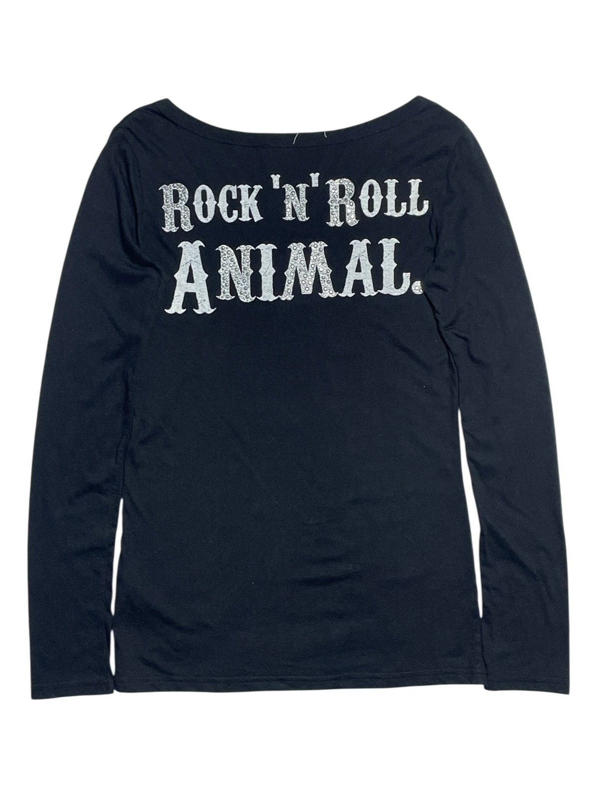 14th Addiction 2000’s GladNews - Skull Studded Logo Longsleeve Shirt Size S / US 4 / IT 40 - 3 Thumbnail