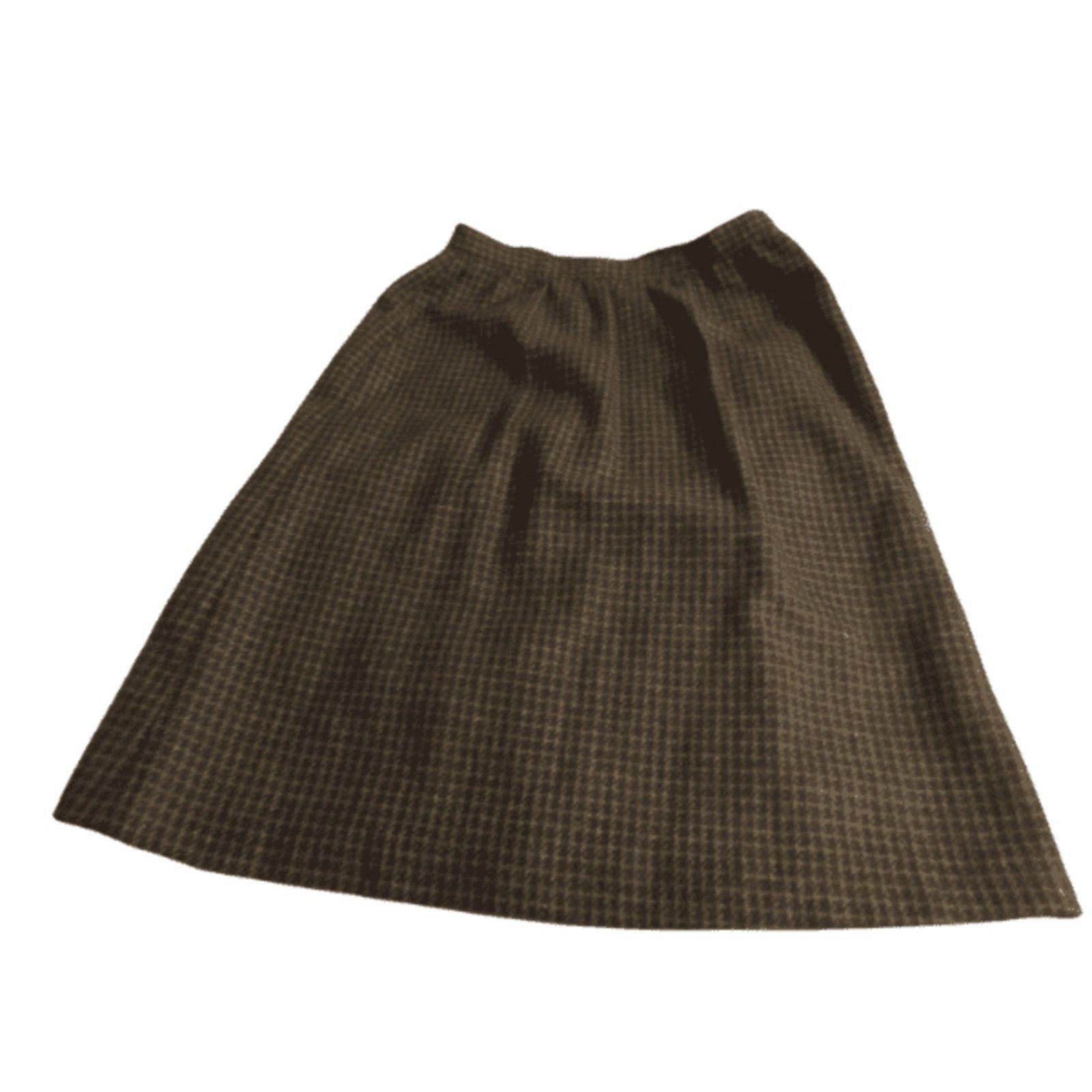 Other Vintage Wool Blend Houndstooth A-Line Skirt Harrington 16 Size 38" / US 16 / IT 52 - 6 Thumbnail