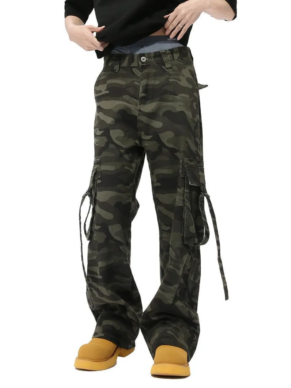 Japanese Brand Retro straight camouflage pocket jeans Size US 32 / EU 48 - 5 Thumbnail