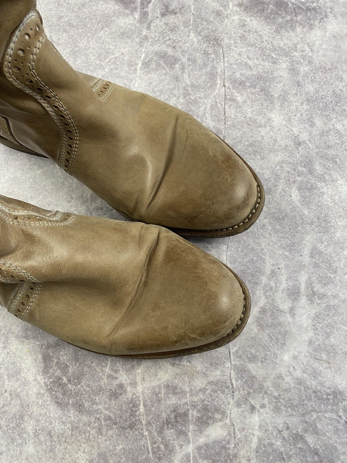 Sancho Boots Sancho Boots leather western knee-high boots beige size: 38 Size US 8 / IT 38 - 12 Thumbnail