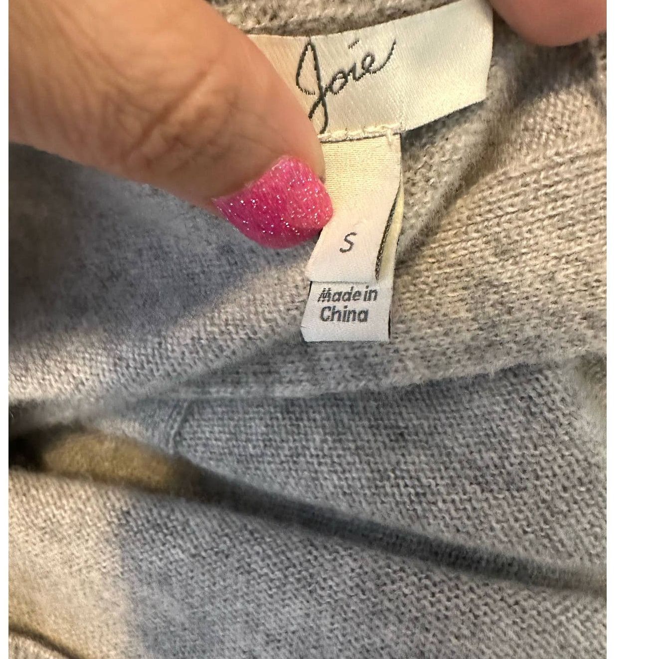 Joie Joie gray wool cashmere back flap sweater size small Size S / US 4 / IT 40 - 3 Thumbnail
