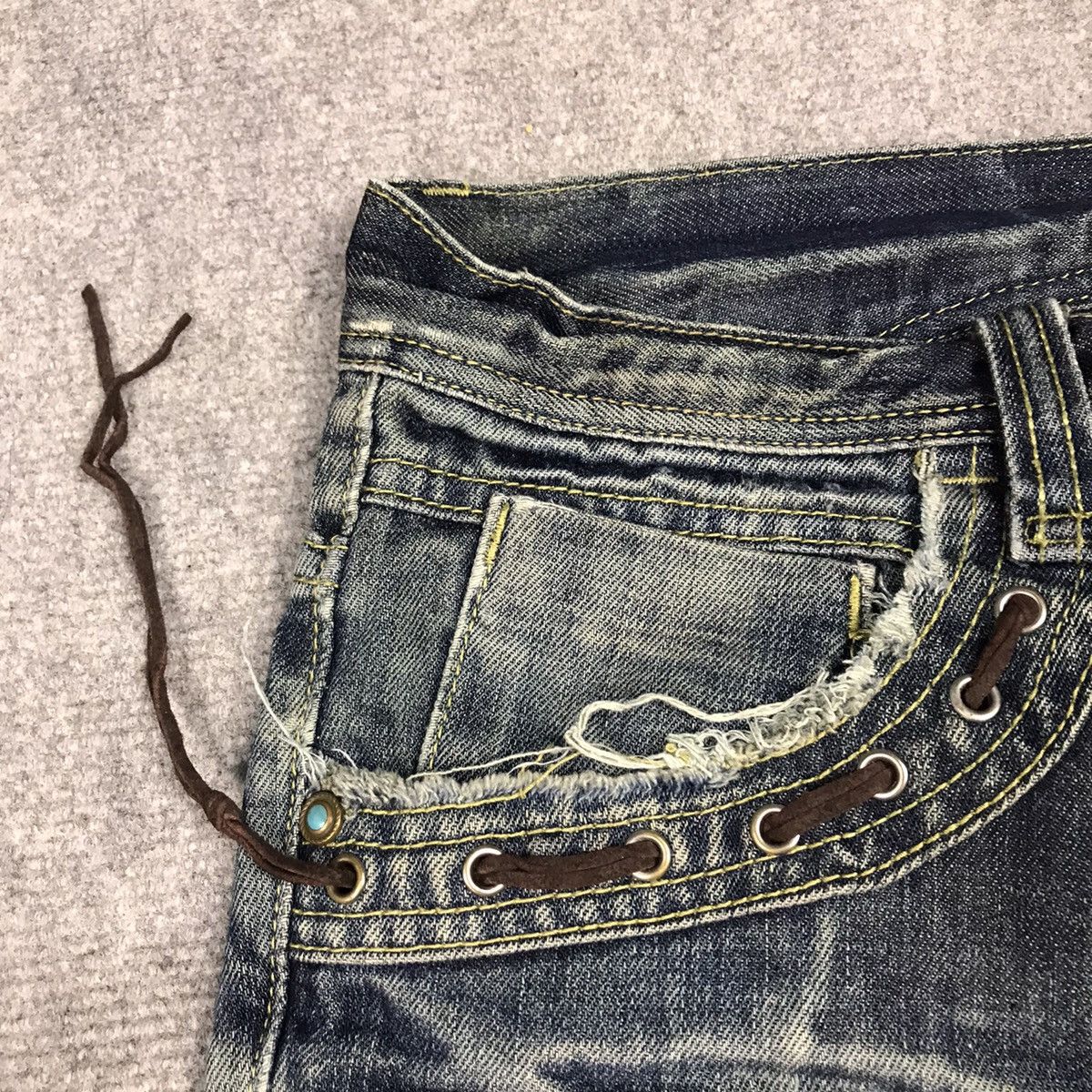 Japanese Brand × Vintage JAPANESE STYLE DENIM DISTRESSED PUNK JAPAN PANTS Size US 31 - 8 Thumbnail