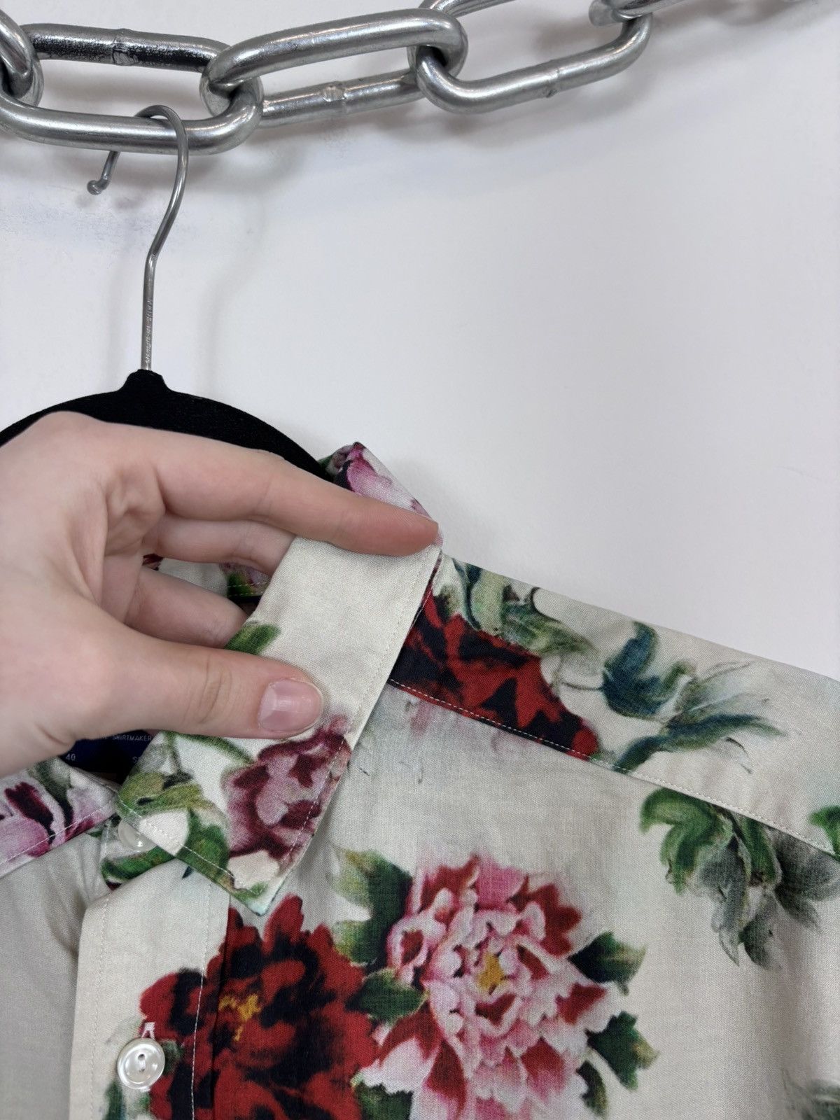 Eton Eton Men’s Slim Floral Sumo Wrestler Print Button Up Shirt Size US M / EU 48-50 / 2 - 6 Thumbnail