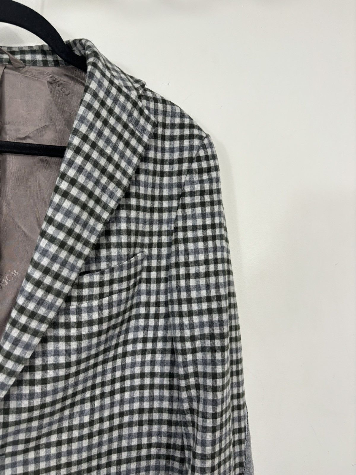 Boggi Boggi Milano Checkered 2-Buttons Wool Silk Blazer Jacket Size 40R - 8 Thumbnail