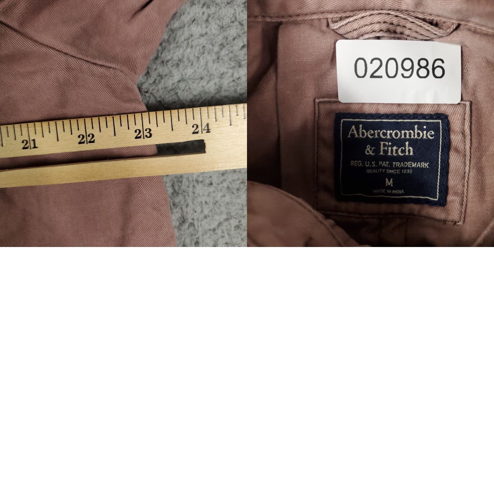 Abercrombie & Fitch Abercrombie & Fitch Women's Beige Cotton Heavy Button-Up Jacket M Fall Winter Casual Office Size M / US 6-8 / IT 42-44 - 8 Thumbnail