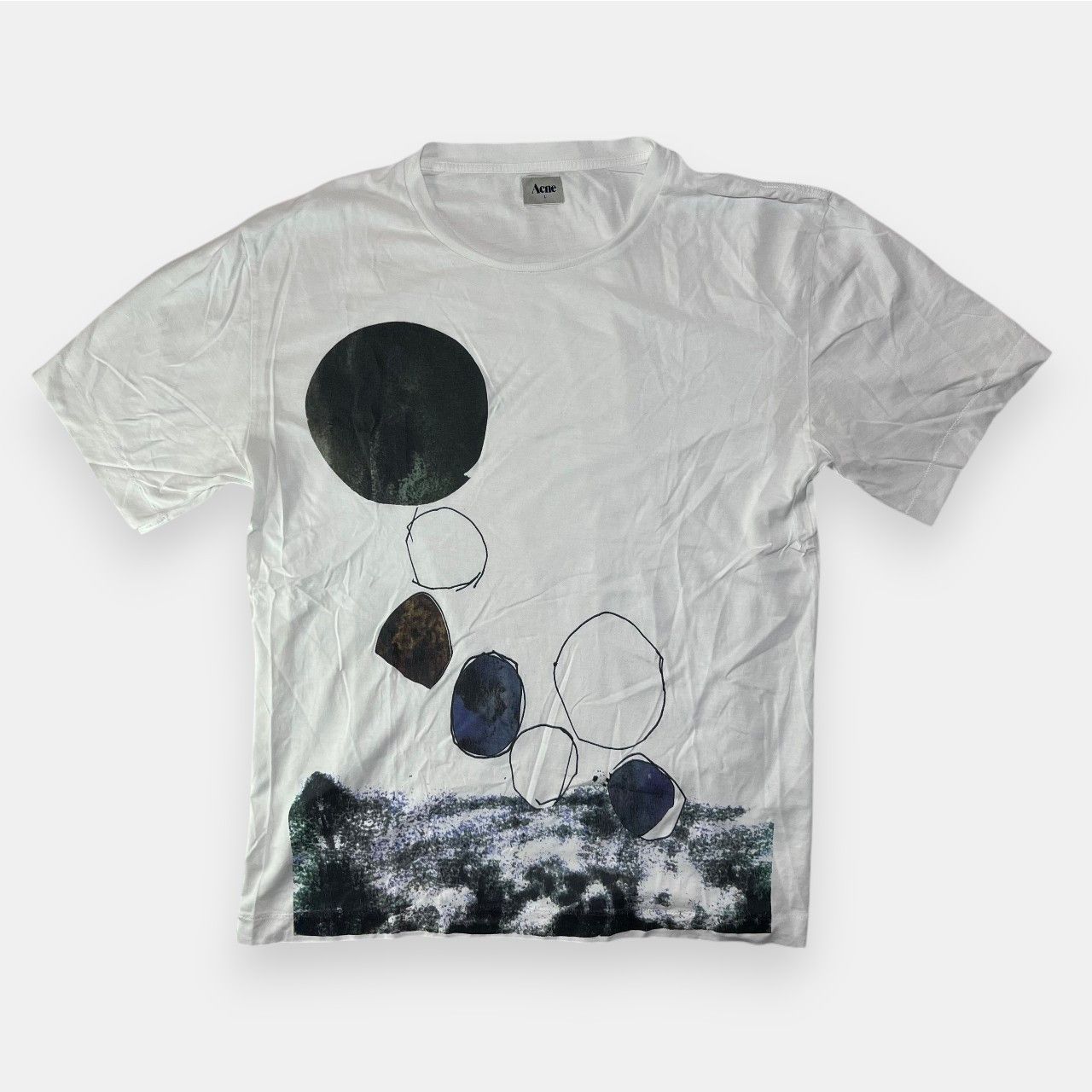 Acne Studios Acne T-Shirt White with Artwork Size US L / EU 52-54 / 3 - 1 Thumbnail