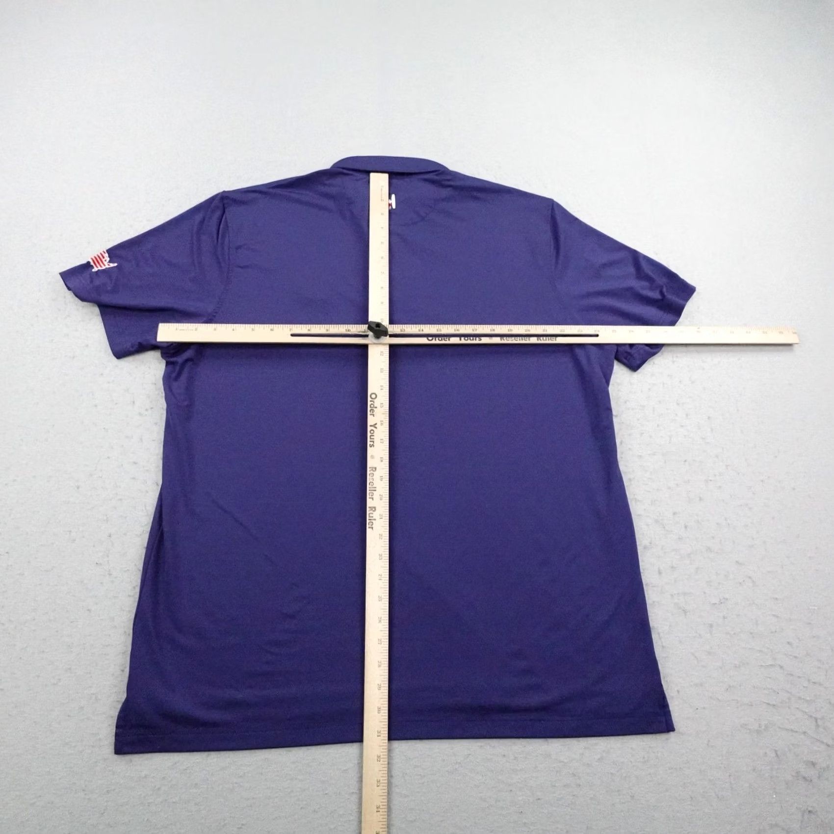 johnnie-O johnnie O Polo Shirt Mens XL Blue Performance Golf Club USA Flag Flex Size US XL / EU 56 / 4 - 6 Thumbnail