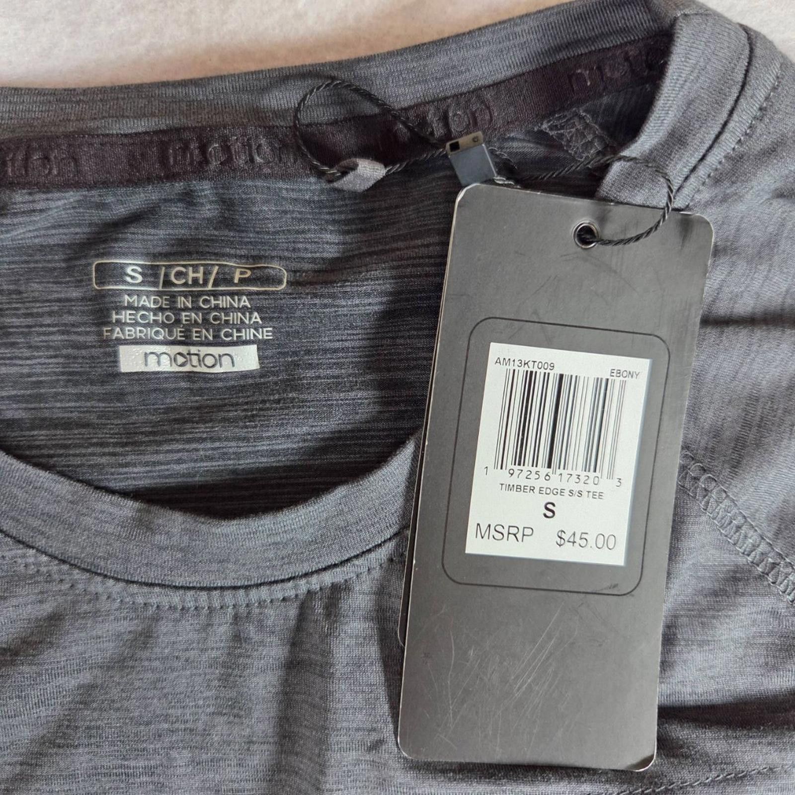 Other NWT Motion Timber Edge Tee Men's Small Grey - FLAWED Size US S / EU 44-46 / 1 - 6 Thumbnail
