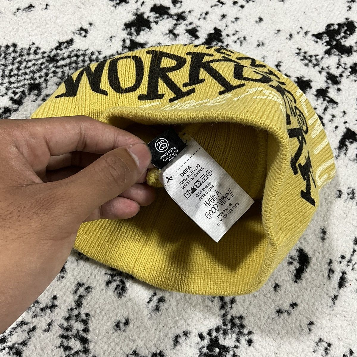 Stussy STUSSY WORKGEAR PRINT SKULLCAP IN MUSTARD Size ONE SIZE - 4 Thumbnail