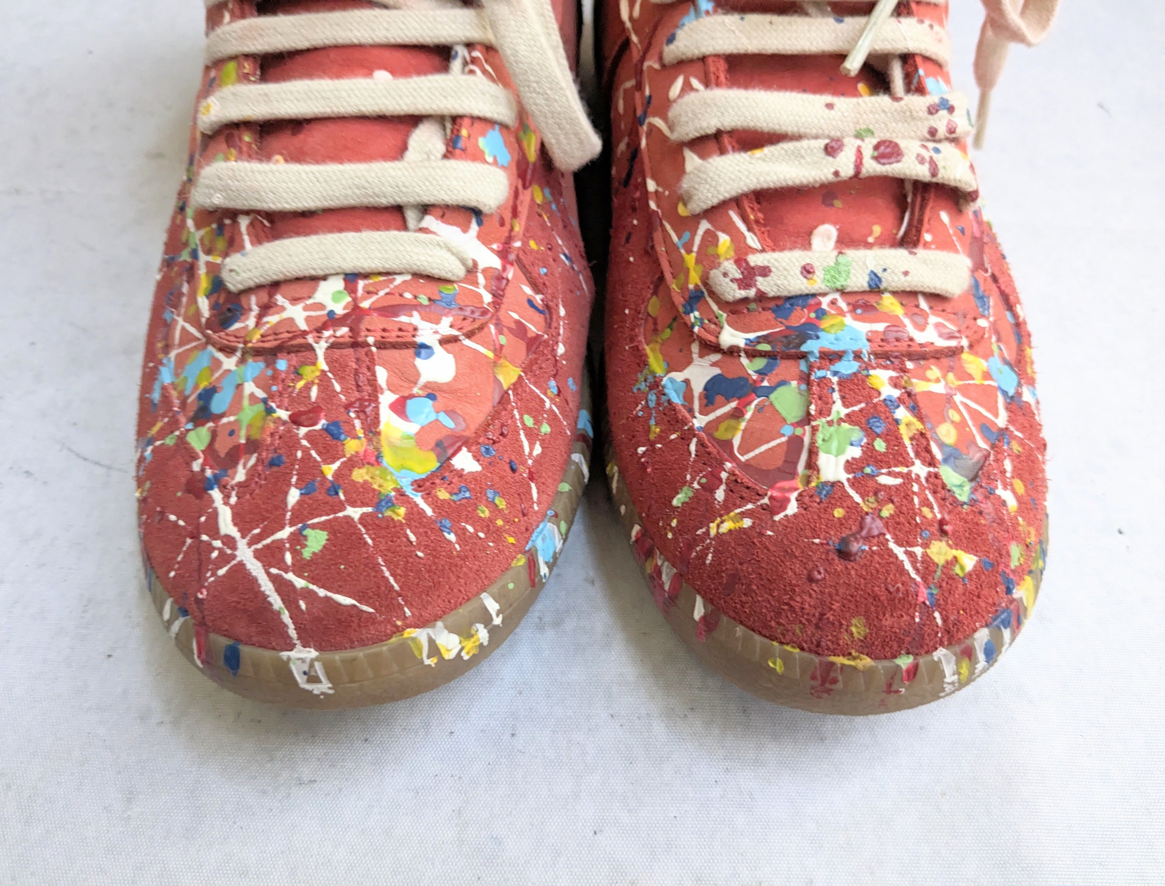 Maison Margiela Maison Margiela Replica GAT Paint Splatter Red 8 41 High Top Size US 8 / EU 41 - 3 Thumbnail