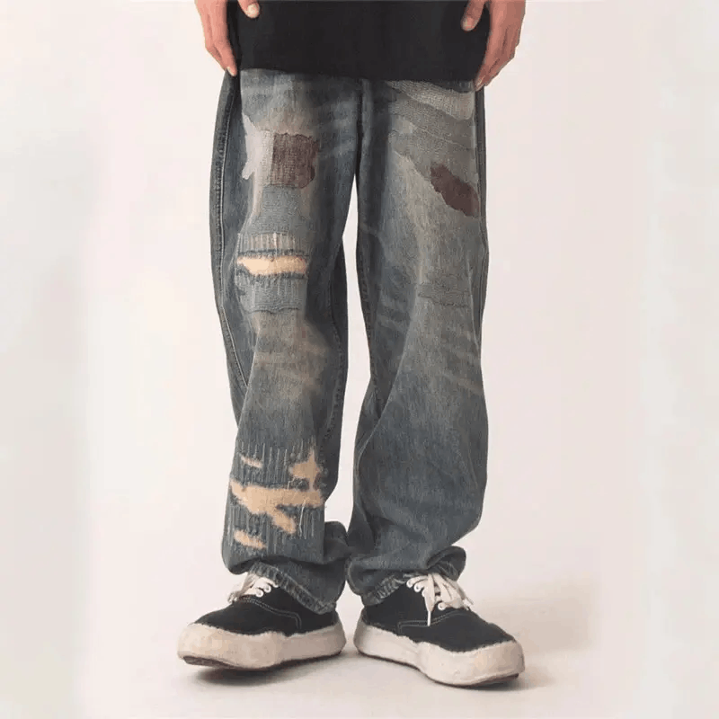 Jean Patchwork Baggy Jeans Size US 28 / EU 44 - 1 Thumbnail