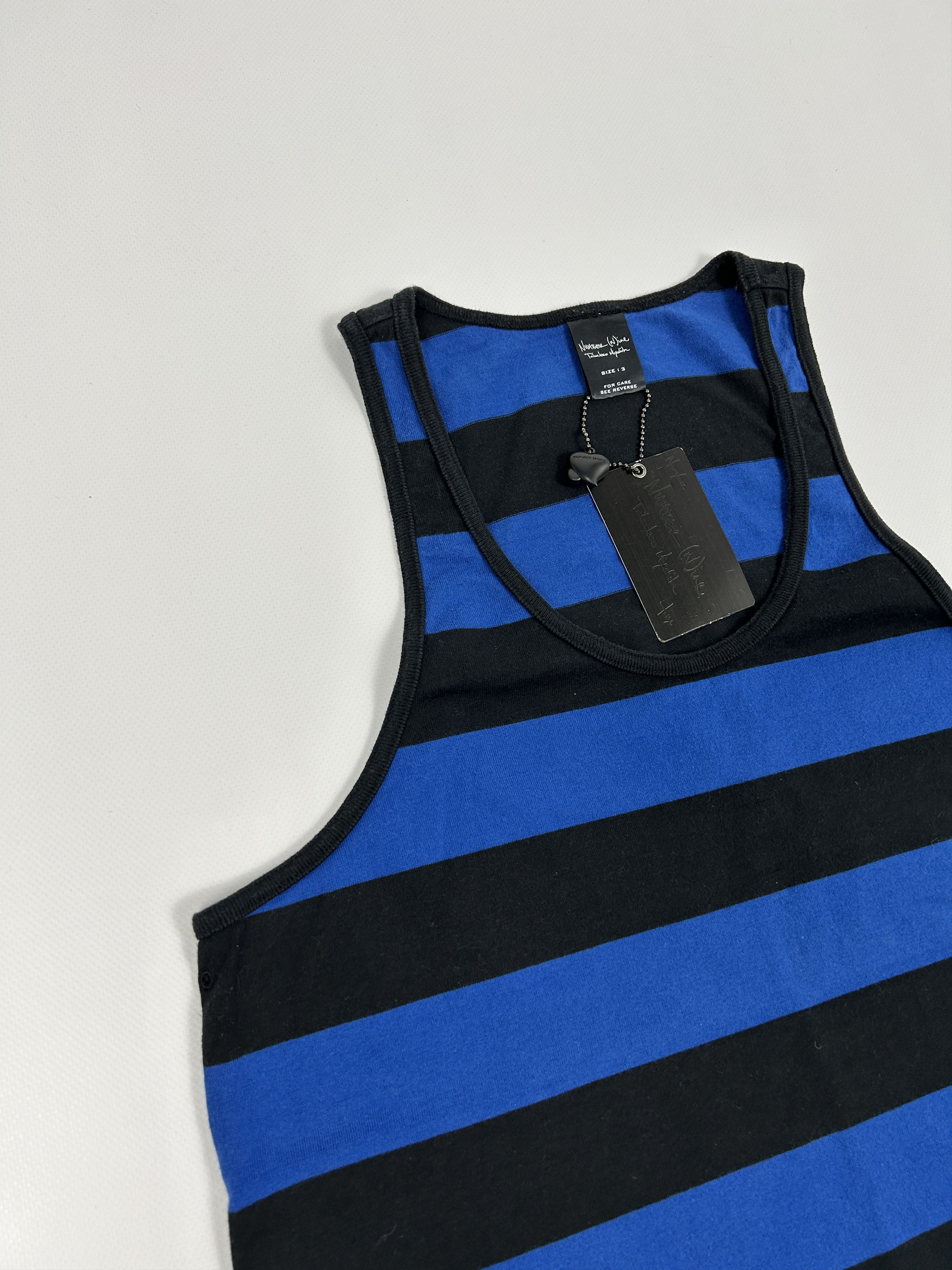 Number (N)ine N(N) SS2003 touch me i'm sick striped tank top Size US L / EU 52-54 / 3 - 3 Thumbnail