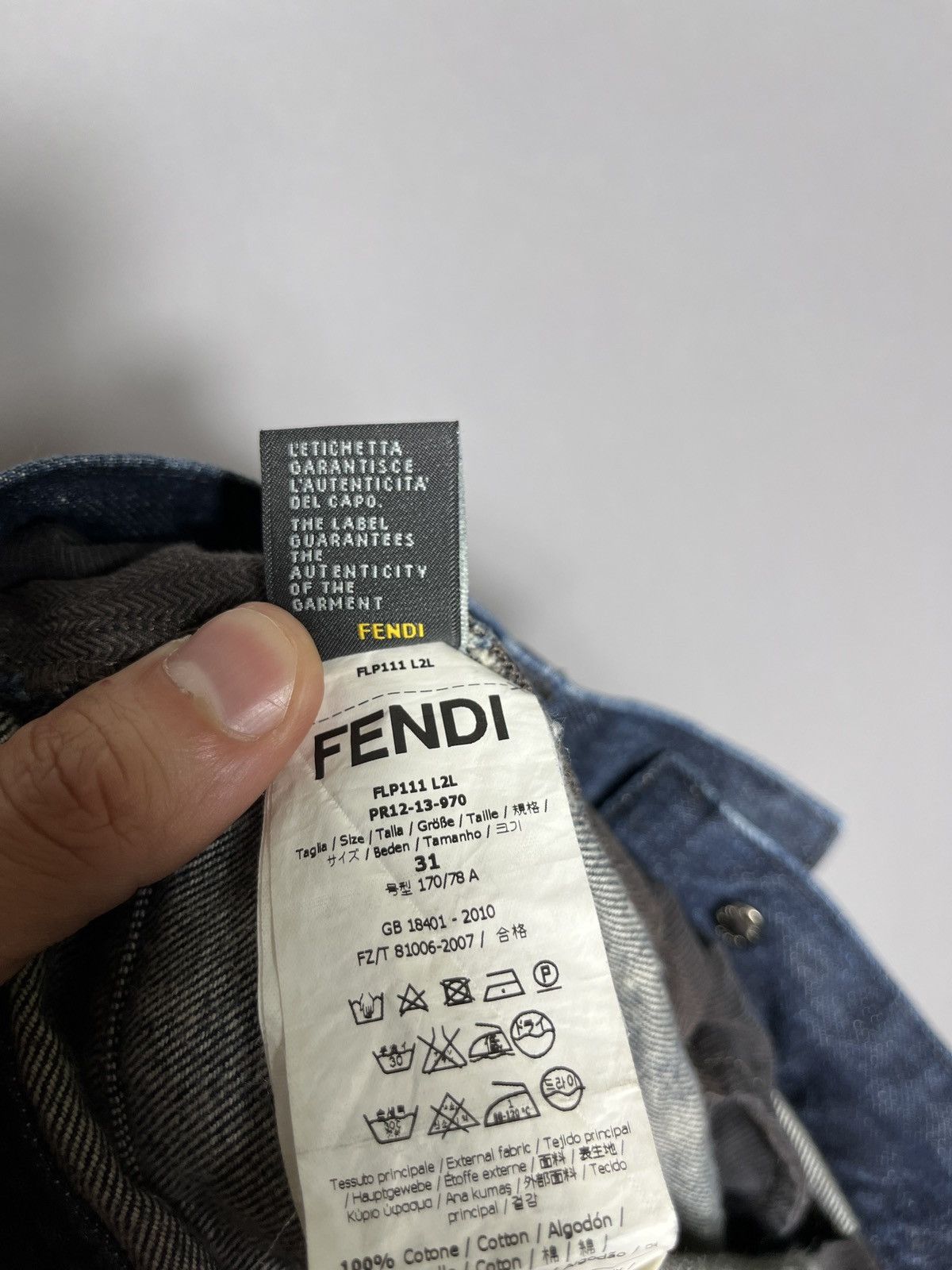 Fendi fendi selleria denim jeans mens blue pants Size US 31 - 12 Thumbnail