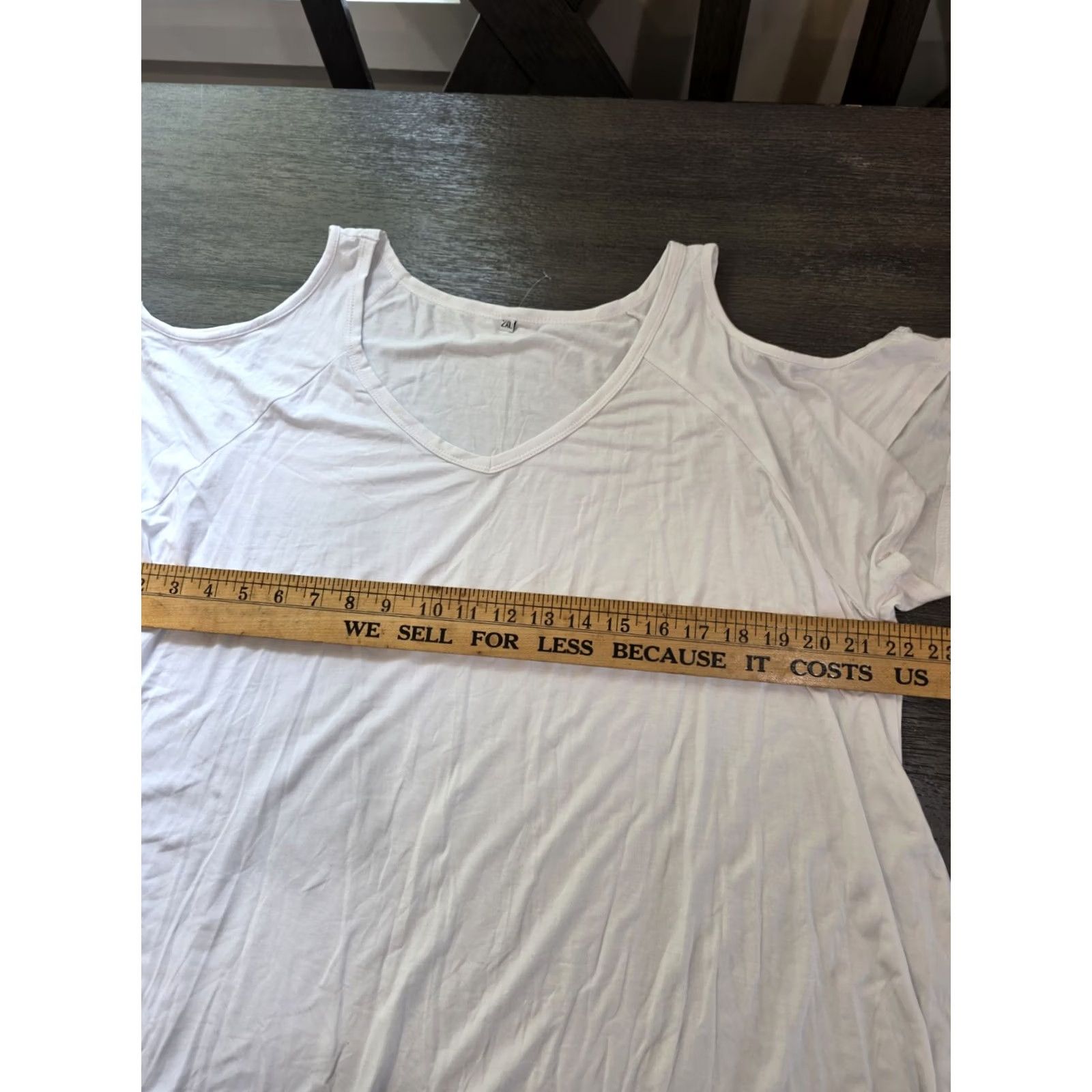 Vintage Womens 2XL Cold Shoulder White Tee Shirt T-Shirt Shirt Women White 2XL Size XXL / US 16-18 / IT 52-54 - 3 Thumbnail
