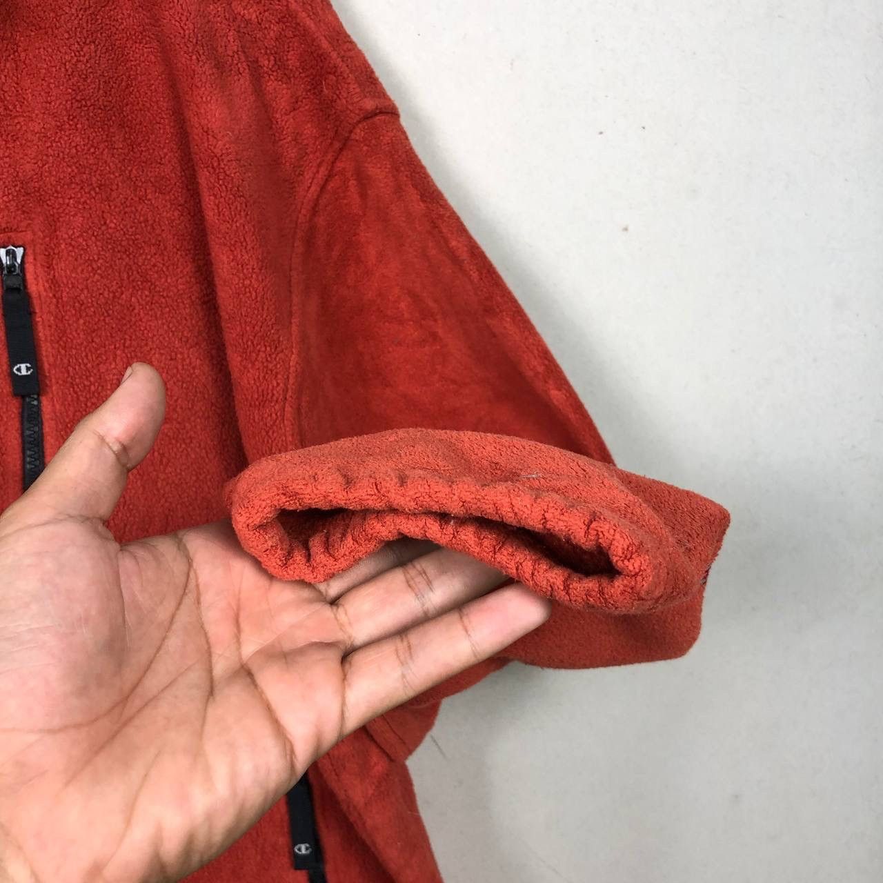 Champion Vintage Champion Fleece Sweater Jacket Orange Size US L / EU 52-54 / 3 - 5 Thumbnail