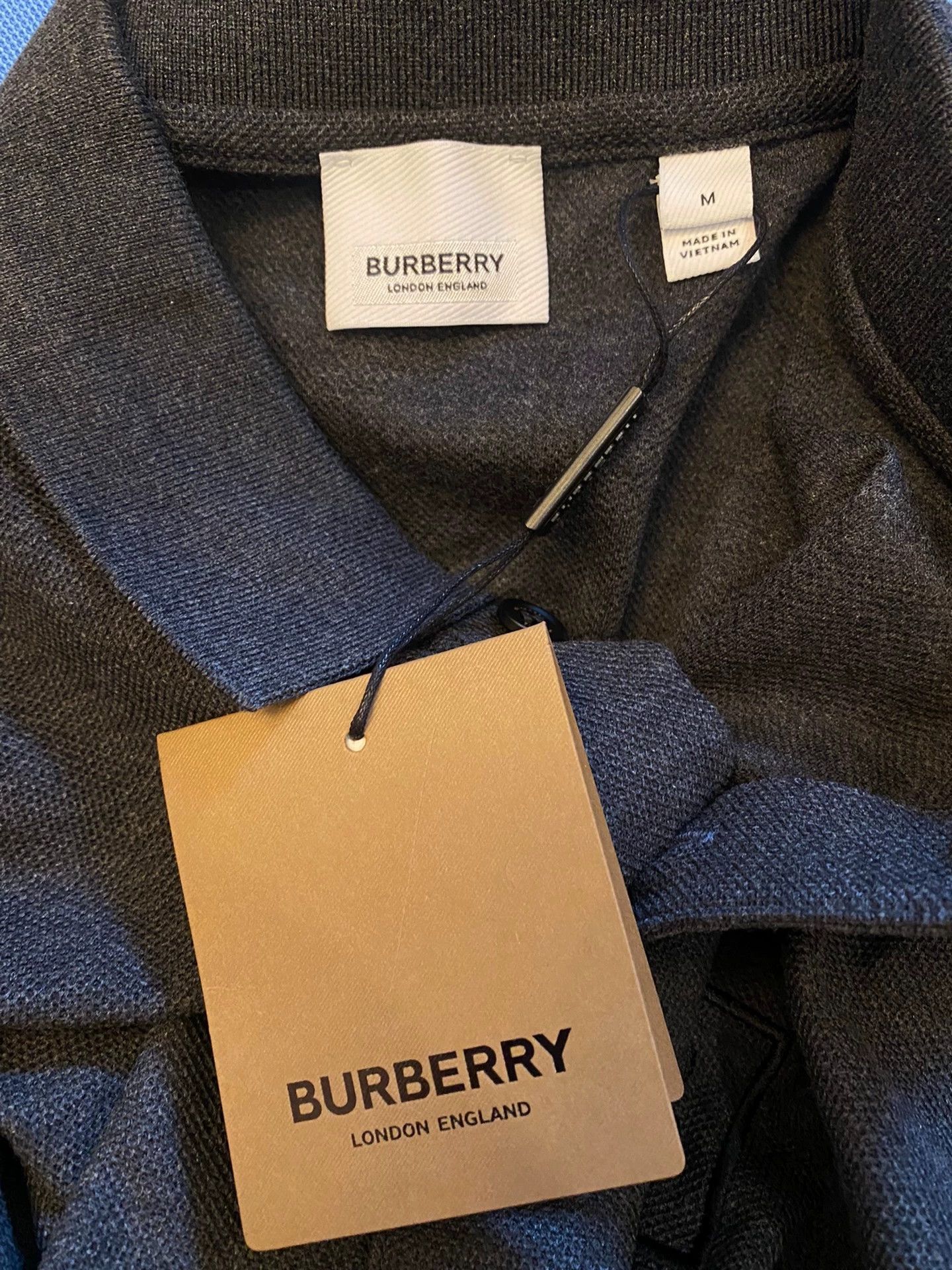 Burberry Burberry Dark Gray B Polo Shirt M Size US M / EU 48-50 / 2 - 5 Thumbnail