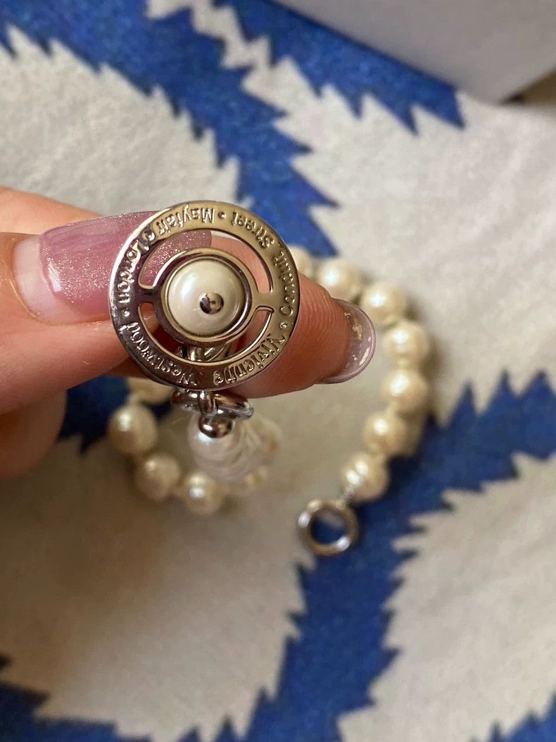 Vivienne Westwood Vivienne Westwood Pearl Saturn bracelet Size ONE SIZE - 3 Thumbnail