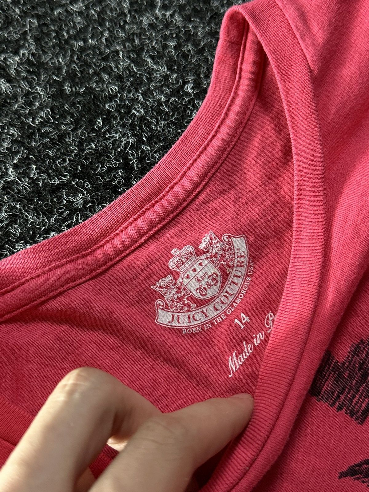 Juicy Couture × Vintage 🚨Vintage JUICY COUTURE avant garde PINK y2k goth tee Size XL / US 12-14 / IT 48-50 - 4 Thumbnail