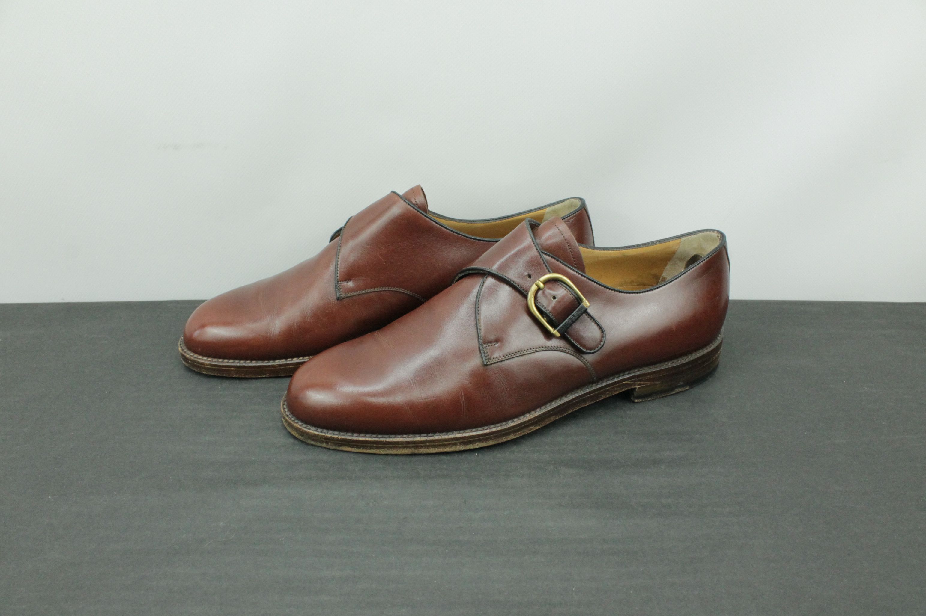 Bally Bally Scribe Handmade Brown Dress Monk Strap Shoes Size US 9 / EU 42 - 4 Thumbnail
