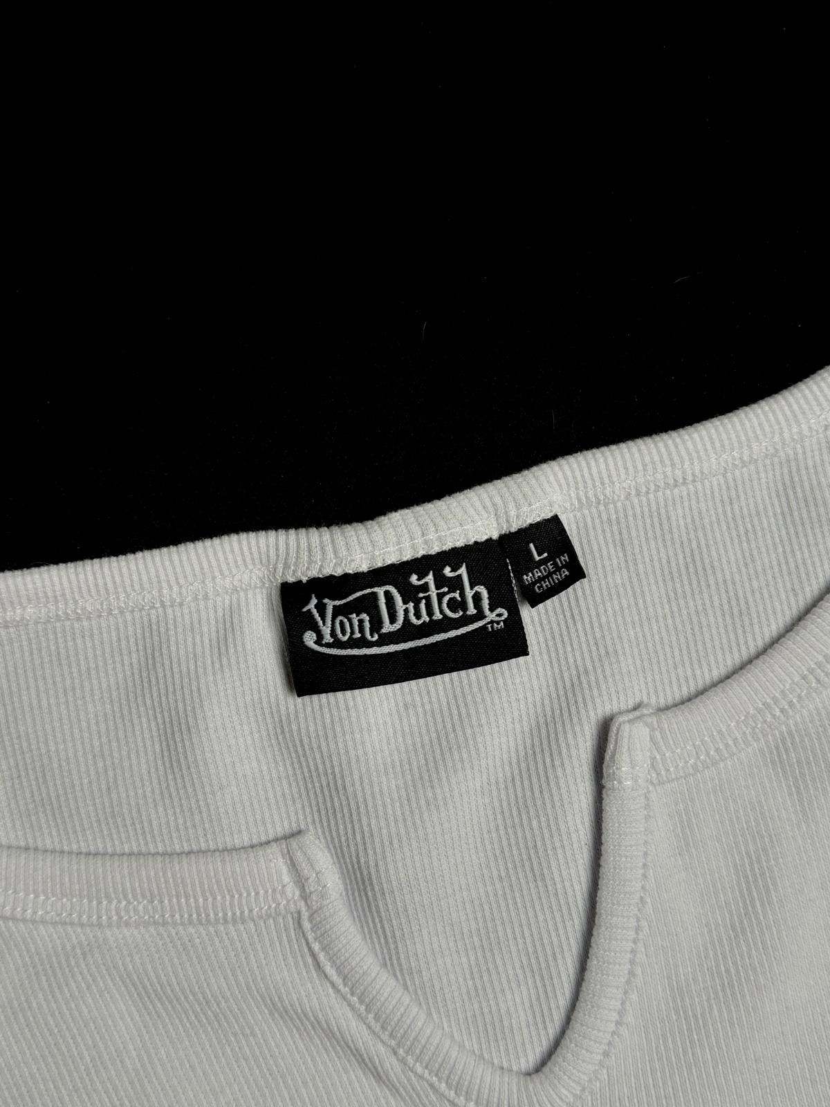 Von Dutch Y2k Von Dutch Classic Cropped White Tank Top Large Size L / US 10 / IT 46 - 2 Thumbnail