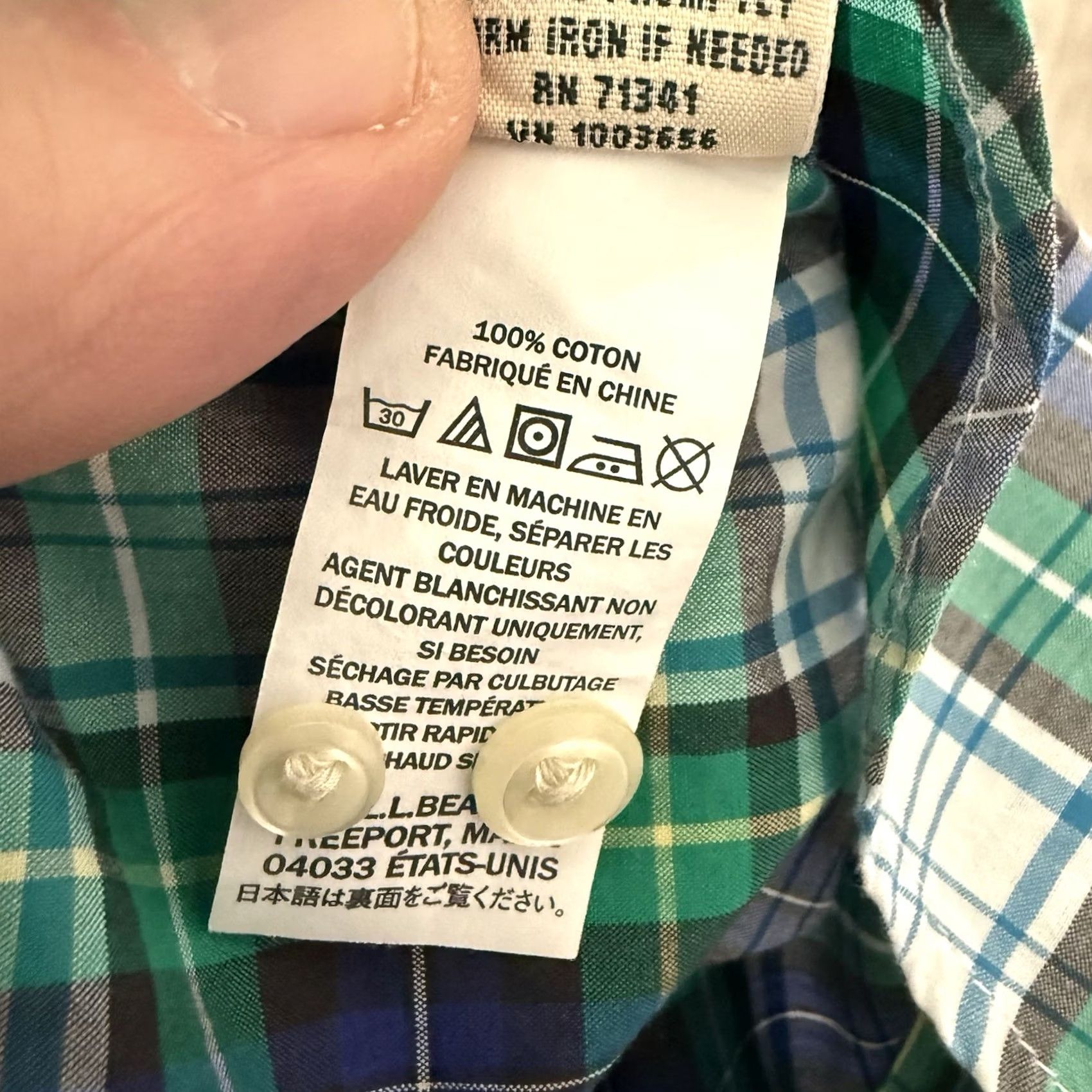 Vintage VINTAGE LL Bean Button Up Shirt Womens L Tartan Plaid Blue Green Long Sleeve Woven Size L / US 10 / IT 46 - 6 Thumbnail