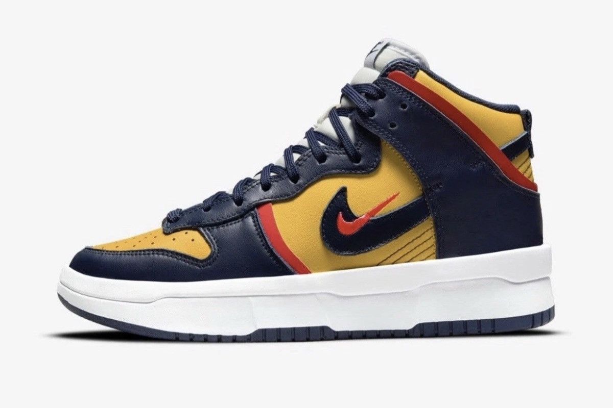 Nike Nike Dunk High Up WMNS Michigan Size: 10.5 Woman’s Size US 9 / EU 42 - 2 Thumbnail