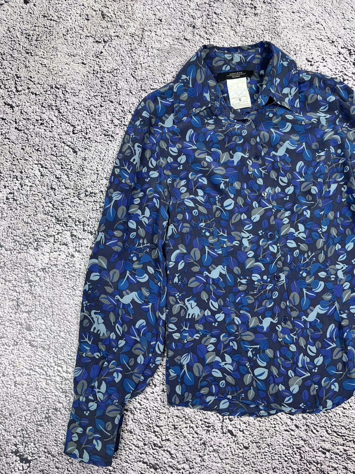 Weekend Max Mara Vintage Max Mara Weekend Silk Floral Shirt Top size S Size S / US 4 / IT 40 - 2 Thumbnail