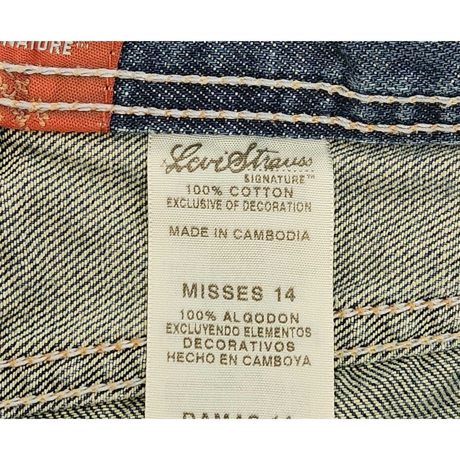 Other Levi Strauss Signature Blue Embroidered Cropped Jeans 14 Size 36" / US 14 / IT 50 - 5 Thumbnail