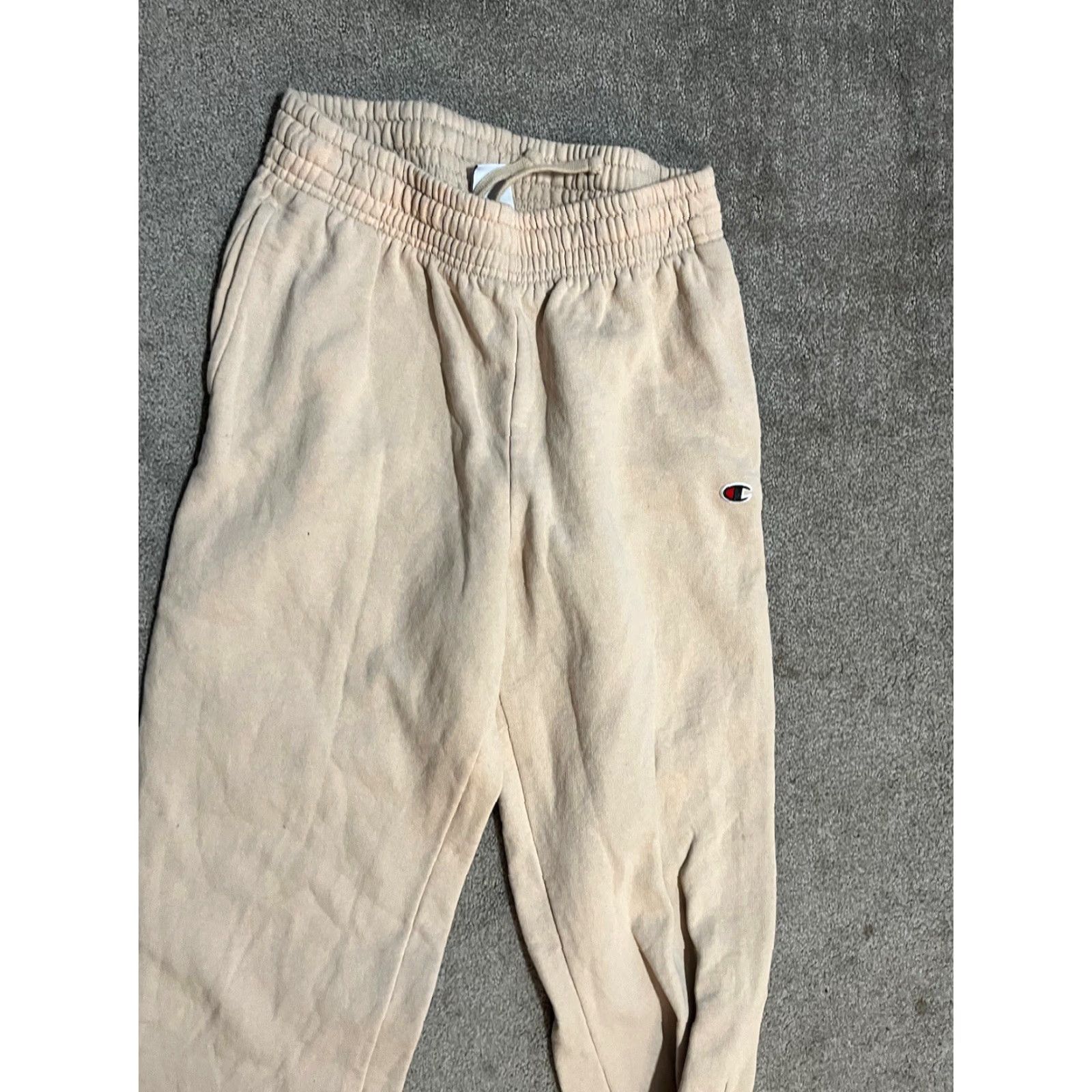 Champion Champion Sweatpants Men’s M Authentic Logo Pocket Beige Cotton Solid Relaxed Pockets Straight Casual Sports Modern 2010-2019 Size US 31 - 2 Thumbnail