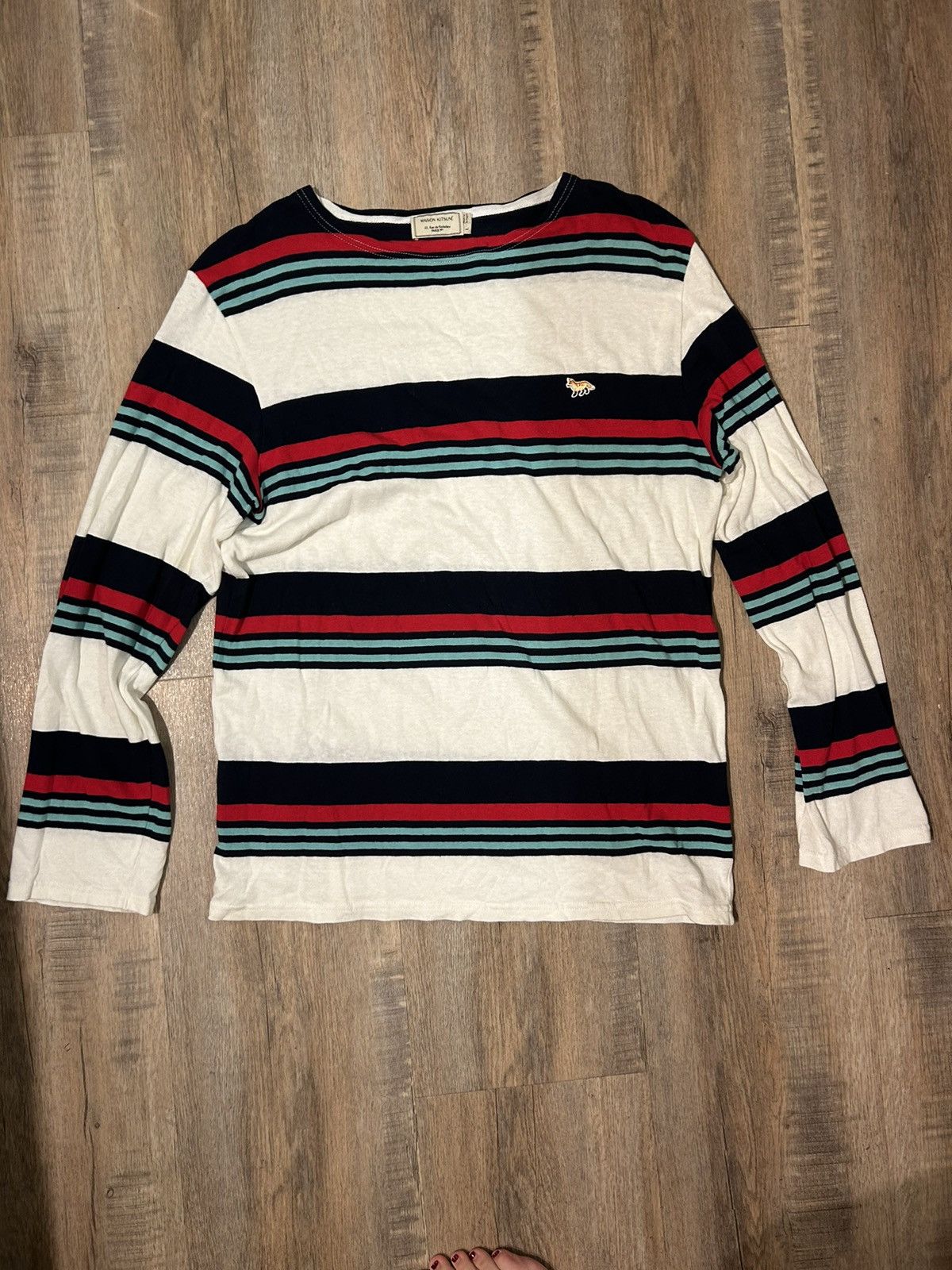 Maison Kitsune Striped linen cotton blend Size US L / EU 52-54 / 3 - 1 Thumbnail