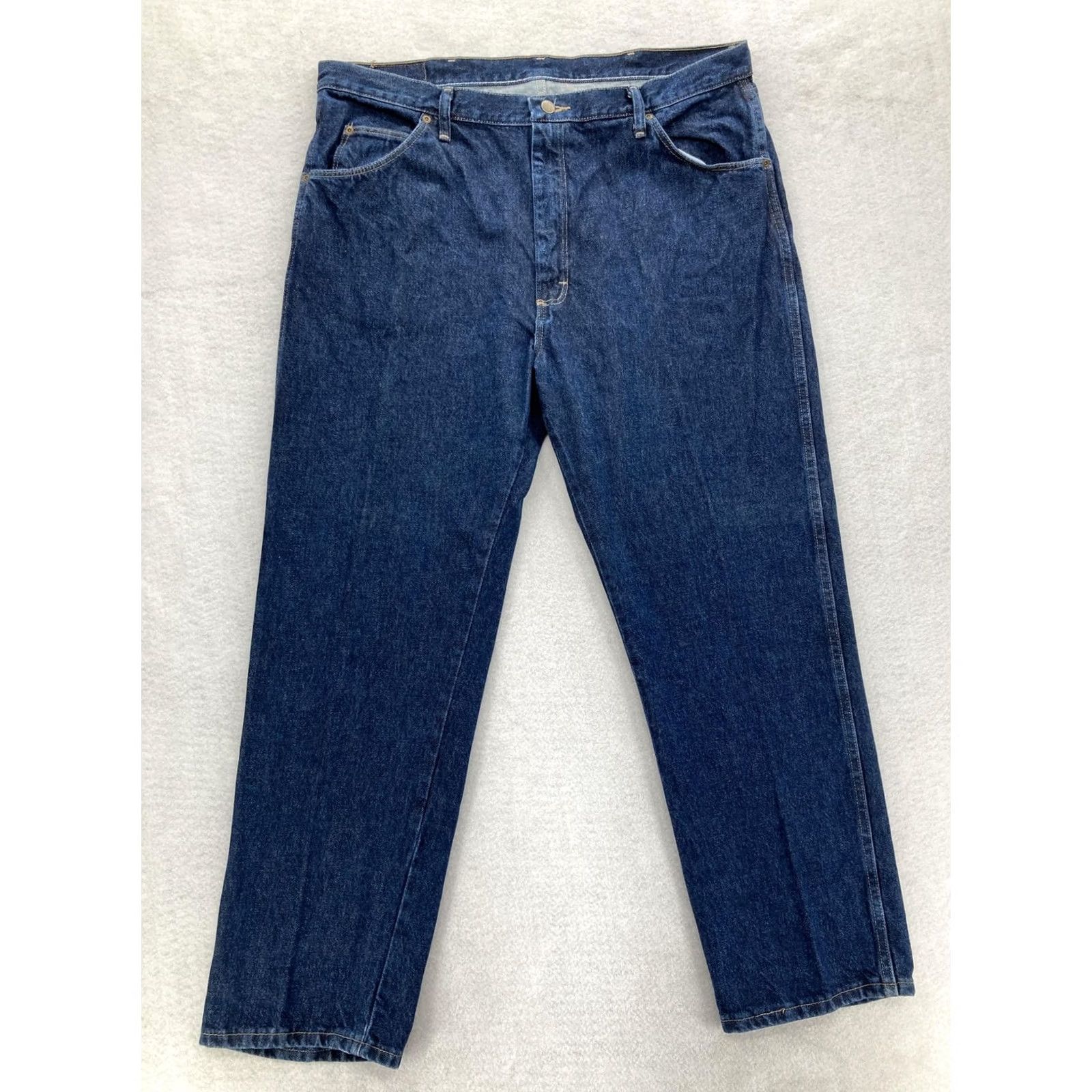 Wrangler Wrangler Jeans Mens 40x30 Five Star Regular Fit Straight Leg Denim Workwear Blue 5-Pocket Zip Fly Mens Jeans Regular Fit Size US 40 / EU 56 - 2 Thumbnail