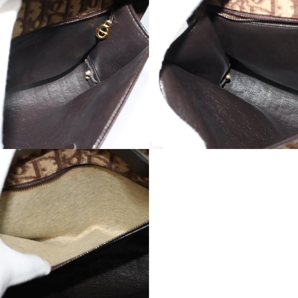 Dior DIOR Trotter Canvas Shoulder Bag Brown Gold Size ONE SIZE - 12 Thumbnail