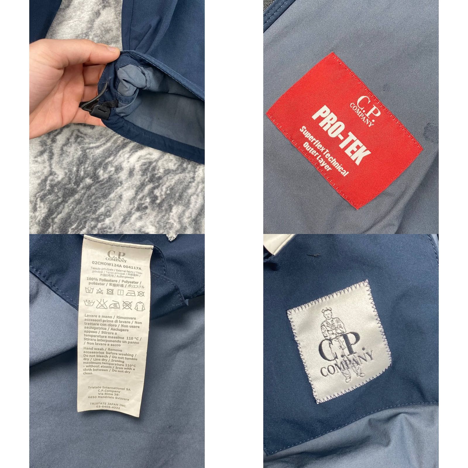 Vintage Cp Company Pro Tek Hooded Jacket Softshell Men Size S Blue Size US S / EU 44-46 / 1 - 9 Thumbnail
