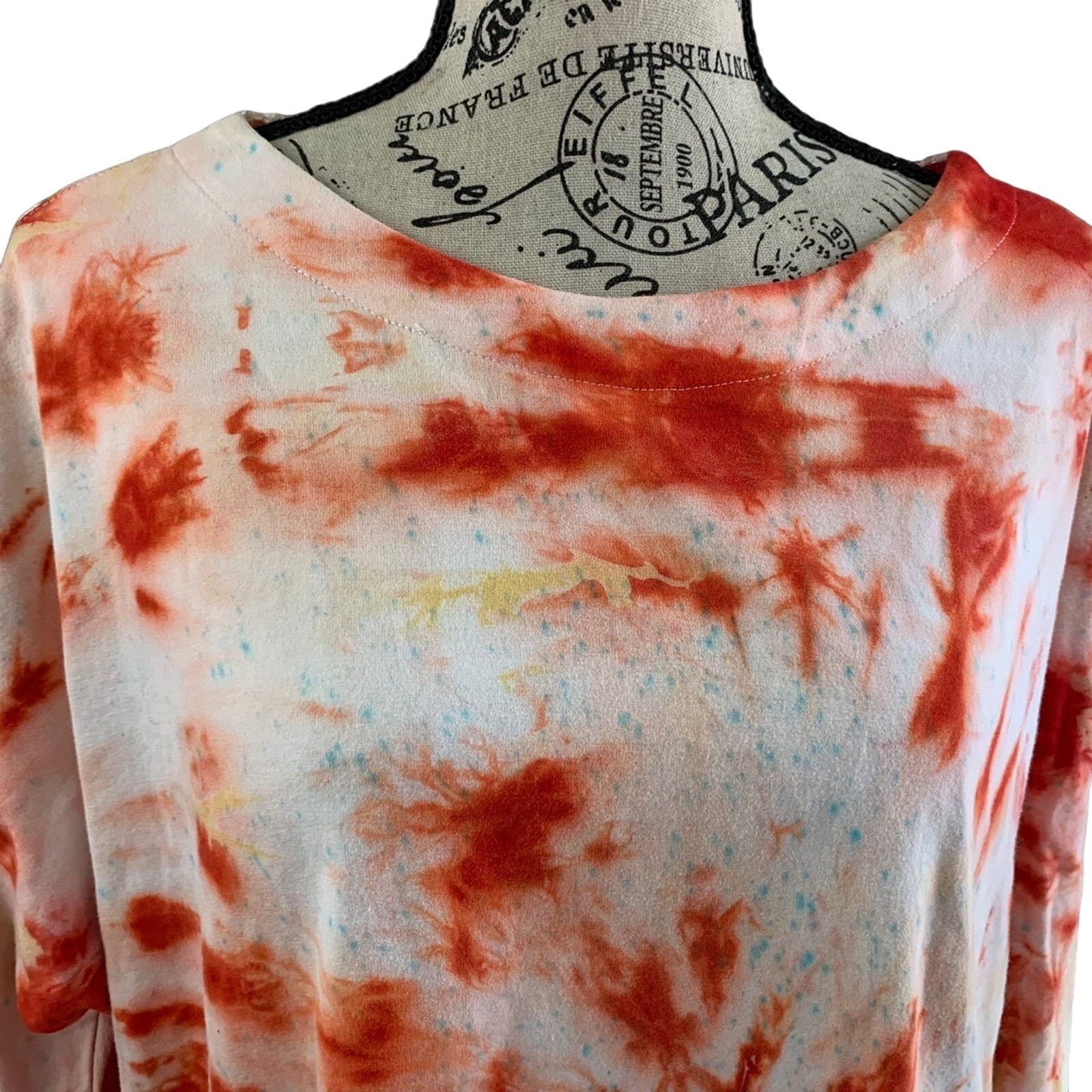 Izod *IZOD Women's Size 2X Tunic Top Tie Dye Cotton Lace Detail Size XXL / US 16-18 / IT 52-54 - 2 Thumbnail